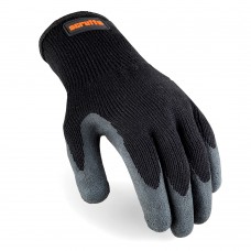 Scruffs Utility Latex-Coated Gloves Black - Large