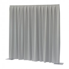 Showtec P&D Dimout 300(h)x300cm(w) Pleated, Light Grey